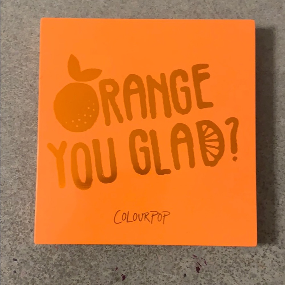 colourpop orange you glad eyeshadow palette